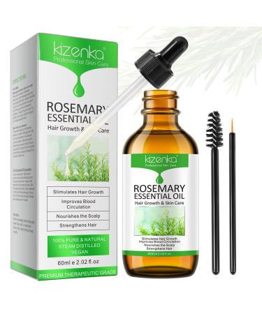Rosemary Oil for Hair Growth 60ml Organic Rosemary Oil for Hair Loss Treatment Skin Care Pure Rosemary Essential Oil