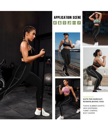 TrainingGirl Neoprene Sauna Leggings: Slimming Compression Capris for Weight Loss - Medium, Jet Black - Buy Online on GoSupps.com