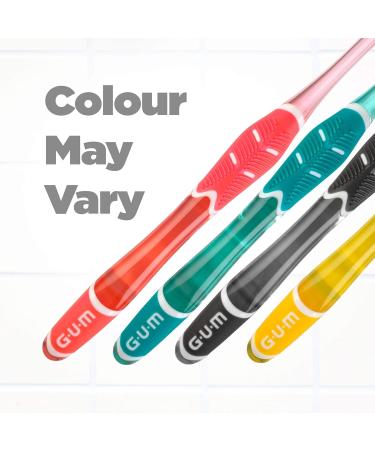 GUM Technique Daily Clean Toothbrush with Quad-Grip Handle & Stay Clean Cap Compact Head & Soft Bristles 3 Toothbrushes Multicoloured Daily Clean 1 count (Pack of 3) - Buy Online on GoSupps.com