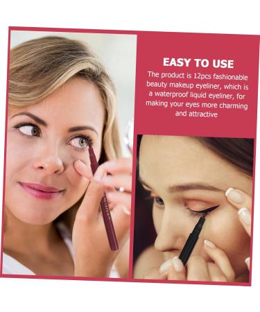 DOITOOL Matte Liquid Eyeliner 12pcs Eyeliner Pencil Eyeliner Liquid Pen Eyeline Liquid Pencil Liquid Eyeliner Set Matte Makeup - Buy Online on GoSupps.com