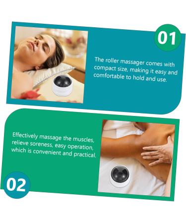 Frcolor Roller Ball Massage Device - Small Handheld Muscle Relaxation Massager for Body & Face Yoga - Buy Online on GoSupps.com