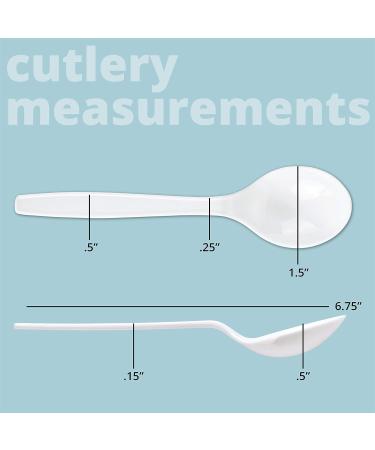 Plasticpro Disposable White Soup Spoons - Pack of 50 Heavyweight Utensils - Buy Online on GoSupps.com