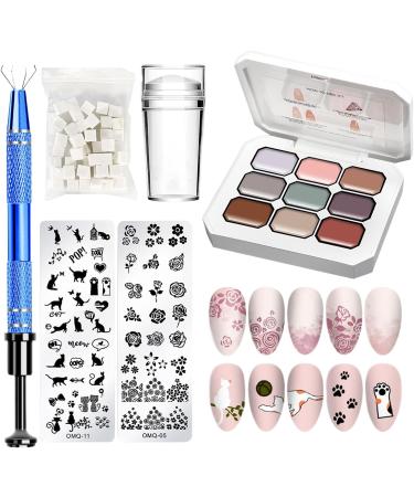 Solid Gel Nail Polish Gradient Sponge Kit for Nail Polish - Artistic Gradient Manicure with Sponges and Metal Clip for Women and Girls Adults at Home - Buy Online on GoSupps.com