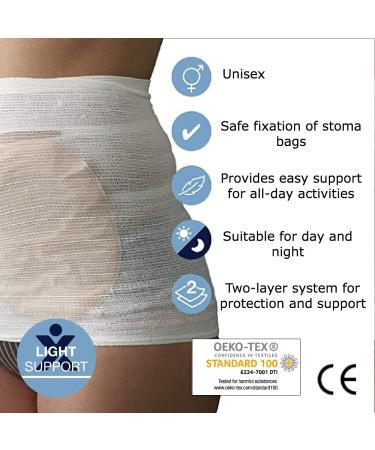 Corsinel StomaSafe Classic XL (46-57in) - Pack of 3 | TYTEX Ostomy/Hernia Support | White X-Large - Buy Online on GoSupps.com