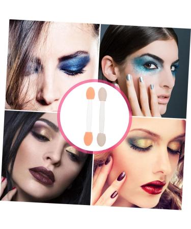 DRESSOOS 50pcs Two-color Eyeshadow Brush Makeup Supplies Eyeliner Wands Make up Kit Plastic Handle White - Buy Online on GoSupps.com