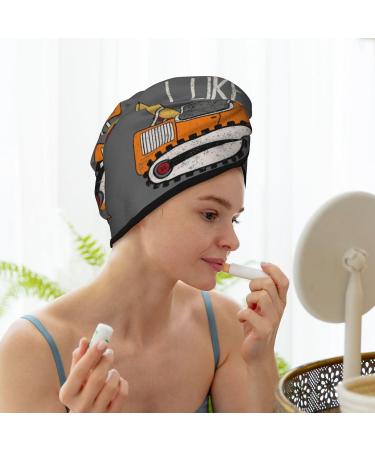 I Like Big Digger Microfiber Hair Towel | Soft Super Absorbent Coral Velvet Wrap for Long Curly Thick Hair - Quick Drying Hair Cap for Women - Buy Online on GoSupps.com