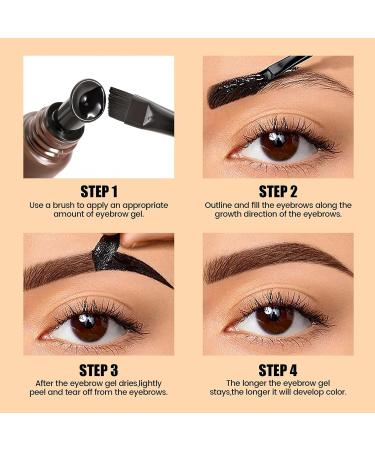 Eyebrow Dye for Women Eyebrow Tint for Women Waterproof Eyebrow Color SemiPermanent Waterproof Eyebrow Tint Dye for Beauty Makeup Cosmetics Women Natural Look 01 - Buy Online on GoSupps.com