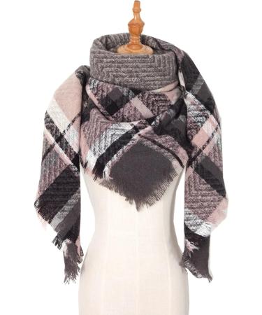 Hanxiulin Women's Cotton & Wool Knitting Scarf - Soft Triangular Winter Wrap for Every Season - Gray - Buy Online on GoSupps.com