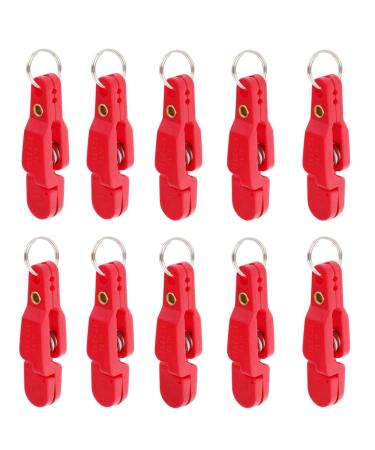FUNORNAM Heavy Tension Snap Release Clips for Weight Planer Board Kites Downrigger Trolling Fishing red
