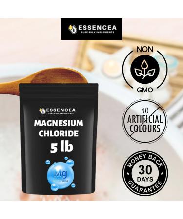 Essencea Pure Bulk Magnesium Chloride Flakes 5lb - Magnesium Supplement 80oz - Buy Online on GoSupps.com