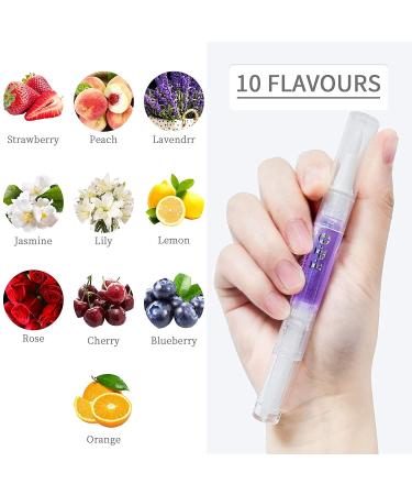 10 Fruity Nail Skin Oil Pins - Moisturizing Nail Care Gel with Soft Brushes for Cuticle Repair | International Shipping Available - Buy Online on GoSupps.com