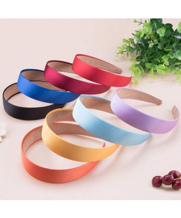 SIQUK 18 Pieces Satin Headbands for Women and Girls - Non-slip DIY Hair Accessories in 18 Colors - Buy Online on GoSupps.com