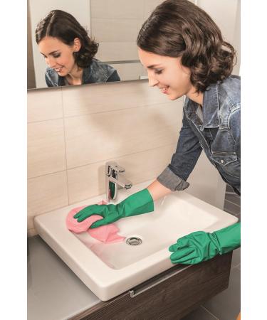 Vileda Dermo Plus Soft & Gentle Latex-Free Rubber Gloves | Size M | Pack of 4 - Ideal for Sensitive Skin | International Shipping Available - Buy Online on GoSupps.com