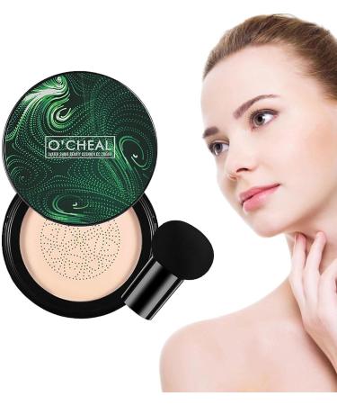 Makeup CC Cream - Mushroom Head CC Cream Foundation | Natural Mushroom Head Moisturizing Foundation Makeup Base with Mushroom Sponge  - Buy Online on GoSupps.com
