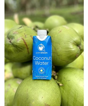 Palmdream Coconut Water - No Sugar Added | Premium Non-GMO Coconut Water from Single Origin Coconuts | Gluten Free | Natural Electrolytes | 12 Pack of 330ml Bottles - Buy Online on GoSupps.com