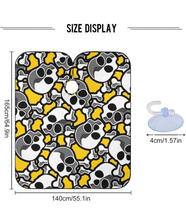 Waterproof Cartoon Skull Barber Cape | Unisex Cheetah Haircut Bib for Men - Premium Salon Apparel - Buy Online on GoSupps.com
