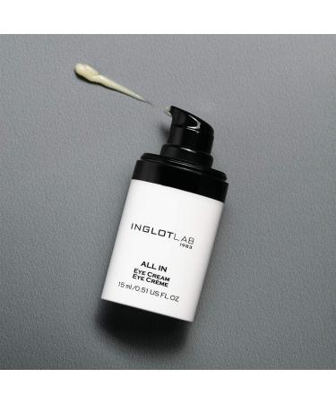 Inglot Lab All in Eye Cream - Reduces Dark Circles & Swelling with Hyaluronic Acid & Vitamin B3 | 15ml - Buy Online on GoSupps.com