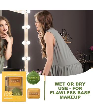 Makeup Puff for Powder - Loose Applicator Pads | Wet Dry Use Cosmetic Applicator Pad Beauty Makeup Tools for Loose Powder Concealer Rowces - Buy Online on GoSupps.com