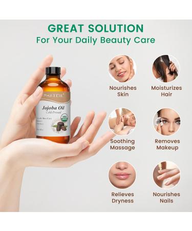 PHATOIL 118ML/4 Oz Organic Rosehip Seed Oil & Jojoba Oil for Skin Face Body Care Pure and Natural Cold Pressed Base Carrier Oil - Buy Online on GoSupps.com
