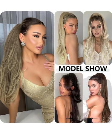 Ponytail Extension Ponytail Extension 26 Inch Long Wavy Multi-Layered Drawstring Ponytail Hair Extensions for Women Heat Resistant Synthetic Ponytail Hairpieces Ponytail Hairpiece for Women (Color : 26inches 184A - Buy Online on GoSupps.com