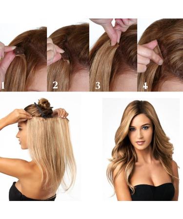 Clip In Hair Extensions One Piece Curly - 29" Inch Dark Brown - 3/4 Full Head Hairpieces Wavy 5 Clips For Ladies - Buy Online on GoSupps.com