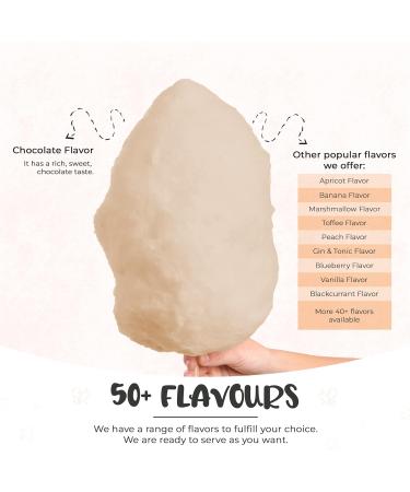 Baking Beauty and Beyond Premium Floss Sugar for Cotton Candy - Cotton Candy Flossing Sugar with Natural Ingredients Perfect for Every Occasion Bulk Floss Sugar 800g - Chocolate Flavour - Buy Online on GoSupps.com