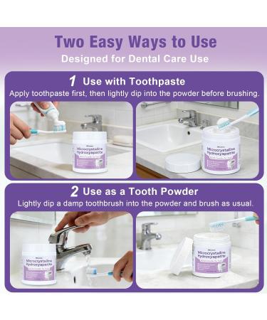 Microcrystalline Hydroxyapatite Powder for Teeth MCHA Tooth Powder Supports Enamel-Friendly & Gentle Whitening Fine Tooth Powder for Enamel Care Easy DIY Oral Care Alternative 30g - Buy Online on GoSupps.com