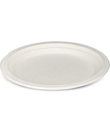125-Pack 9 Inch Eco-Friendly Compostable Paper Plates - Heavy-Duty Sugarcane, Disposable, White - 125 Count - Buy Online on GoSupps.com
