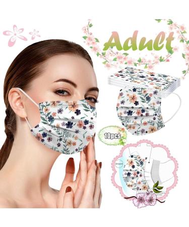 Lulupi 10-Piece Floral One-Way Adult Mouth Protection | Elegant Breathable Bandana Mask for Women - O-02 - Buy Online on GoSupps.com