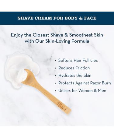 Naples Soap Company Hydrating Shave Cream - Vegan Non-Comedogenic Formula with Shea & Cocoa Butters for a Smooth Close Shave - Sunkissed 6oz - Buy Online on GoSupps.com