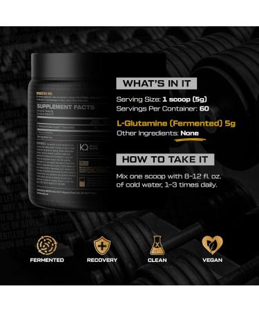 HOSSTILE Glutamine Fermented L Glutamine Powder for Men & Women Enhance Muscle Recovery Support Protein Synthesis Post Workout Recovery Drink Unflavored 60 Servings - Buy Online on GoSupps.com