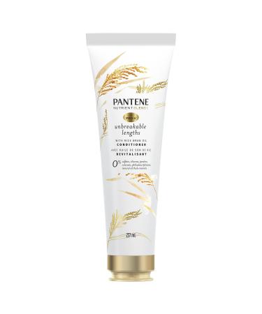 Pantene Sulfate Free Conditioner Anti Breakage for Medium or Long Hair with Rice Bran Oil Safe for Color Treated Hair Nutrient Blends 237 mL Unscented 237 ml (Pack of 1)