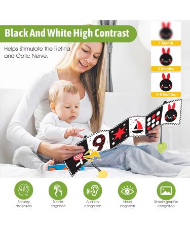 Yogingo Black Contrast Book Baby Toy | Black & White Learning Cards for Newborns | Ideal Gift for Toddlers (0-12 Months) - Buy Online on GoSupps.com