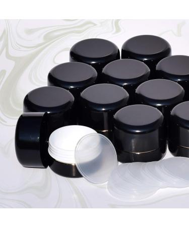 Sample pots 20 Pieces cosmetic pots Empty cosmetic containers with Lid for Creams Sample Make-up Storage (50ml) (black) - Buy Online on GoSupps.com