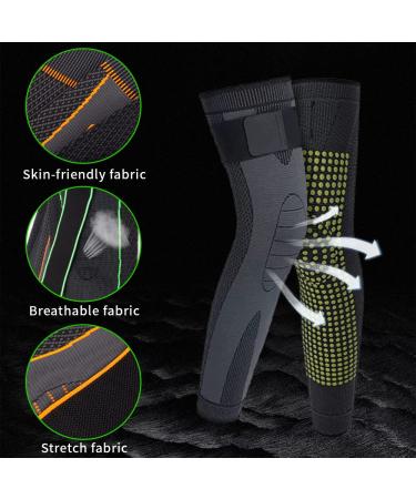 Tourmaline Acupressure Self-Heating Knee Sleeves | Black XL Men's and Women's Detox Sculpting Knee Pads - Buy Online on GoSupps.com
