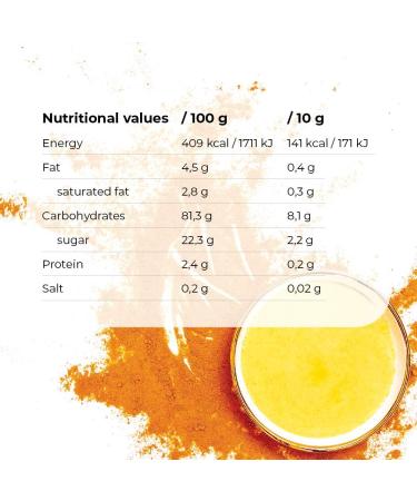 Natures Finest Golden Curcuma Latte | Organic Turmeric Herbal Tea Blend with Cinnamon & Ginger | Vegan & Vegetarian  - Buy Online on GoSupps.com