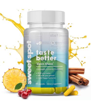 Pineapple Probiotics for Men 625mg Sweet Spot Formula with Pineapple Extract Cranberry & Cinnamon Supports pH Balance & Freshens Taste 60 Capsules Made in The USA