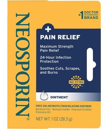 Neosporin Maximum-Strength Pain Relief Antibiotic Ointment 1 oz - Buy Online on GoSupps.com