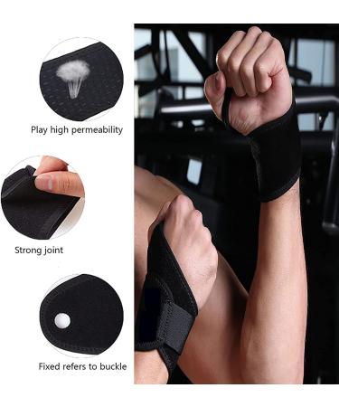 2 PCS Adjustable Wrist Brace for Carpal Tunnel Support - Pain Relief Compression Sleeve for Men and Women - Ideal for Gym, Yoga, and Weightlifting - 0.04kg - Buy Online on GoSupps.com