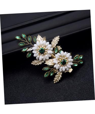 Angoily Bride Hair Clips Floral Bride Hair Comb Bun Hair Flower Comb Vintage Hair Accessories Tiara Hair Pin Hair Clips Decoration Handmade Flowers Women's The Flowers Crystal - Buy Online on GoSupps.com