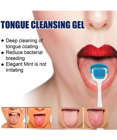 Tongue Cleaner Gel & Brush - Dental Hygiene Tongue Scraper for Fresh Breath | Portable Travel Oral Care Tool - Buy Online on GoSupps.com