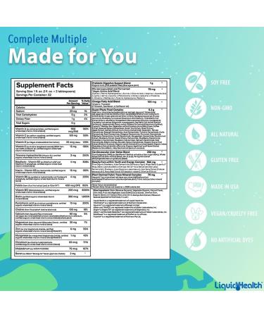 LIQUIDHEALTH Optimum Joint Glucosamine Chondroitin Supplement & Complete Multiple Daily Multivitamin Bundle for Men & Women - Immune Support Bone Joint Health Whole Foods - USA Made Vegan Non-GMO - Buy Online on GoSupps.com