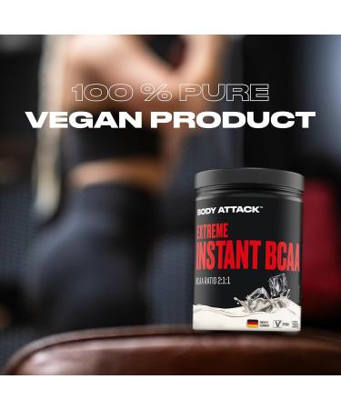 Buy Body Attack Instant BCAA 500G - Natural Vegan Amino Acids for Muscle Building - Sugar-Free L-Leucine - Made in Germany | International Shipping - Buy Online on GoSupps.com