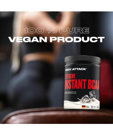 Buy Body Attack Instant BCAA Green Apple 500g - Vegan Sugar-Free Amino Acids for Muscle Building - Made in Germany - Buy Online on GoSupps.com