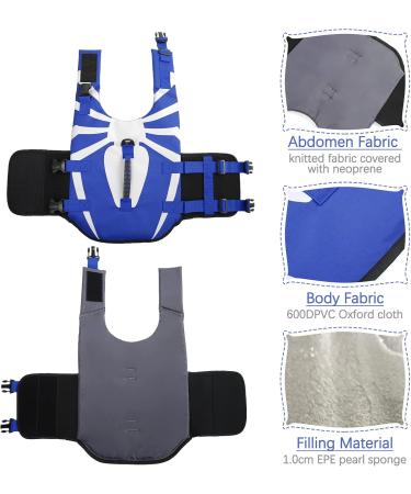 Shop W Up Dog Life Vest - Ripstop Float Coat for Lifeguard & Swimming Training - Ideal for Small Medium & Large Dogs (Blue L) - Buy Online on GoSupps.com