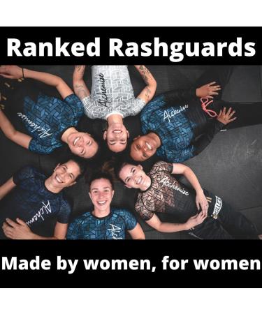 Alchemize Fightwear Women's BJJ Rashguard - Short Sleeve Blue XX-Large | Ideal for Brazilian Jiu Jitsu, MMA, Wrestling & Grappling - Buy Online on GoSupps.com