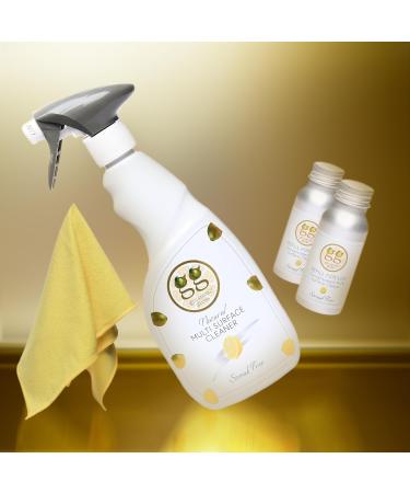 Gleaming Gloss Starter Pack Lemon scent all natural multi-surface cleaner includes 1 bottle for Eternity 1 Original concentrated solution 1 microfibre cloth vegan cruelty-free kid pet friendly - Buy Online on GoSupps.com