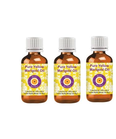 d ve herbes Pure Yellow Marigold Oil (Calendula officinalis) Infused (Pack of Three) 100ml X 3 (10 oz)