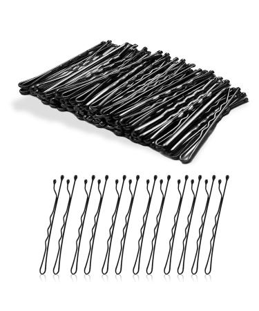 180 Pieces Bobby Pins Hair Clips Hair Grips Kirby Grips - Womens Girls Hair Styling Pins with Storage Box Black Blonde & Brown Balck