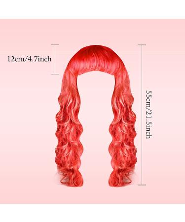 KUUQA 7 Pieces Colorful Long Curly Wigs - Vibrant Wavy Hair for Women's Cosplay Costume and Party Decor - Buy Online on GoSupps.com